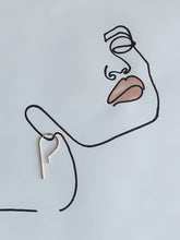 Load image into Gallery viewer, P shape open hoop Earrings