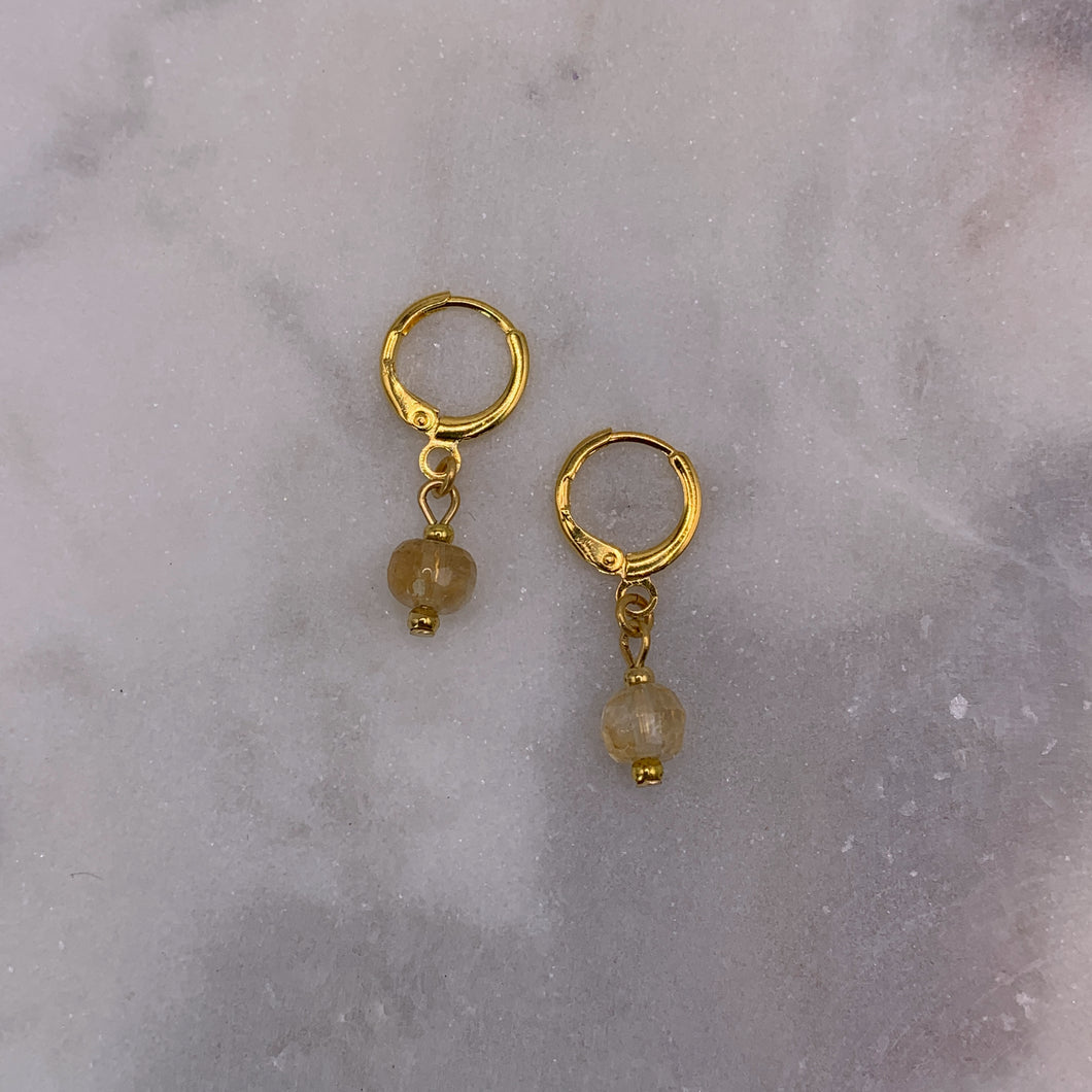 Citrine Huggie Earrings