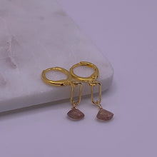 Load image into Gallery viewer, Andalusite Huggie Earrings
