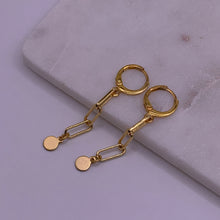 Load image into Gallery viewer, Paperclip Huggie Earrings
