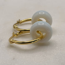 Load image into Gallery viewer, Sphere Opalite Hoop Earrings
