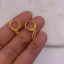 Load image into Gallery viewer, Andalusite Huggie Earrings

