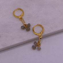 Load image into Gallery viewer, Labradorite Huggie Earrings
