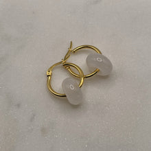 Load image into Gallery viewer, Sphere Agate Hoop Earrings
