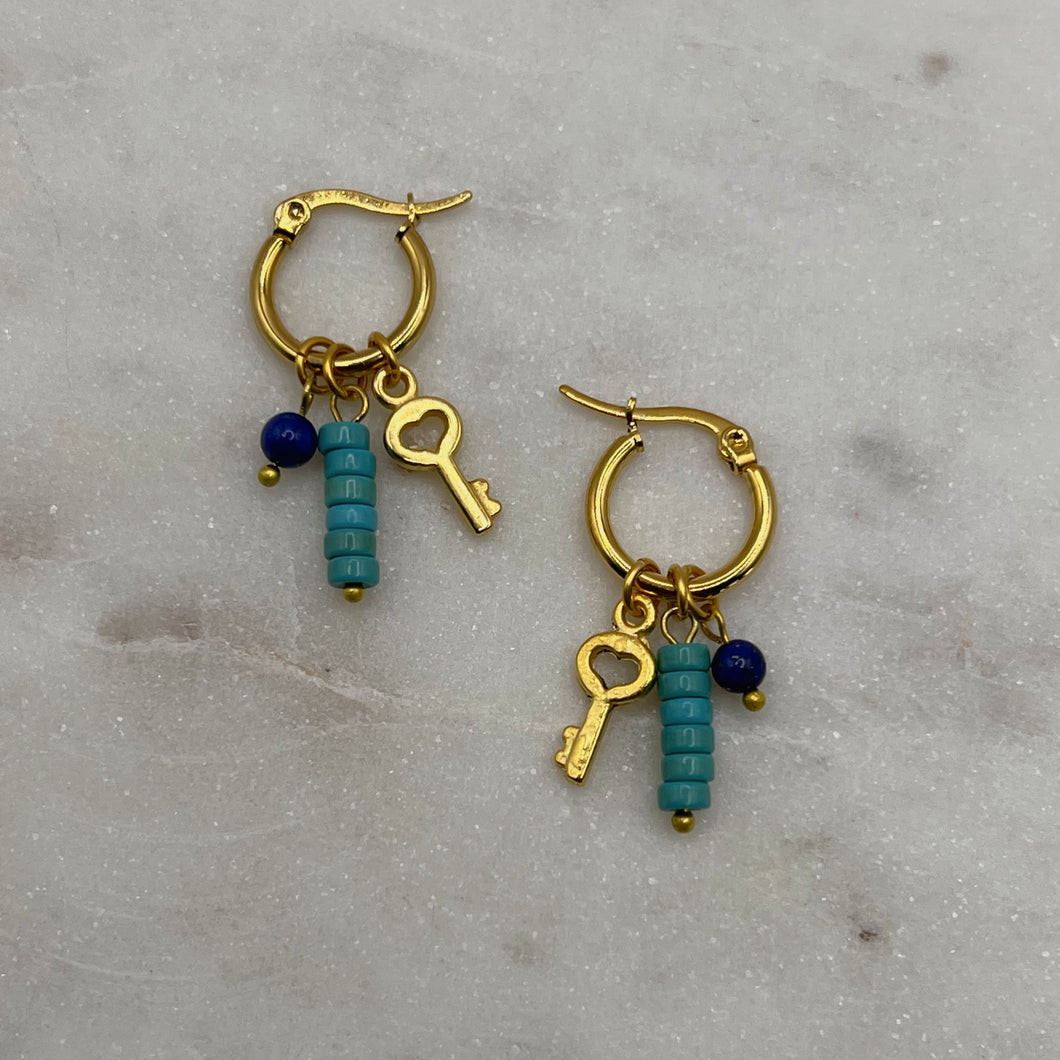 Turquoise Charm Earrings