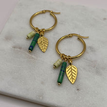 Load image into Gallery viewer, Malachite Charm Earrings
