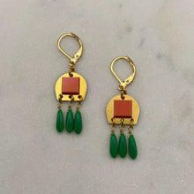 Load image into Gallery viewer, Vintage Glass Drop Earrings
