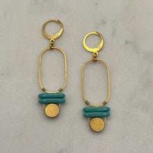 Load image into Gallery viewer, Blue Deco Earrings
